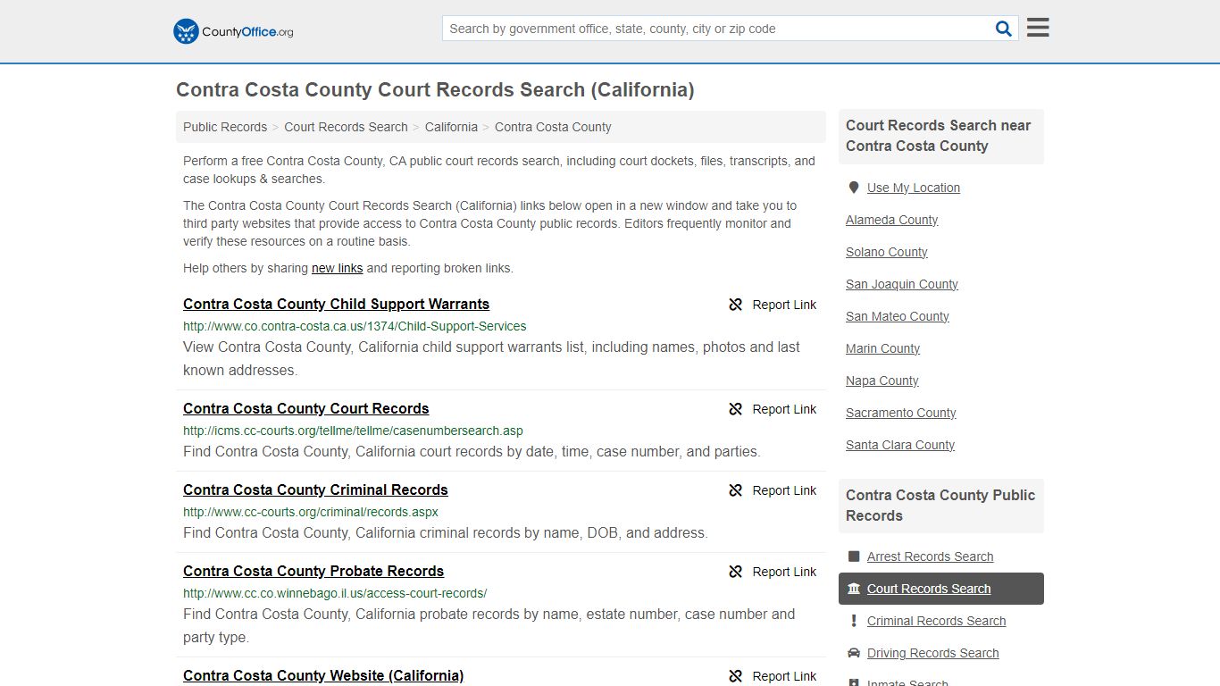 Contra Costa County Court Records Search (California)